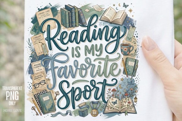 Download Reading is My Favorite Sport PNG - Premium Resources